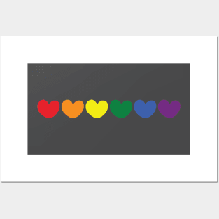 Rainbow pride flag Posters and Art